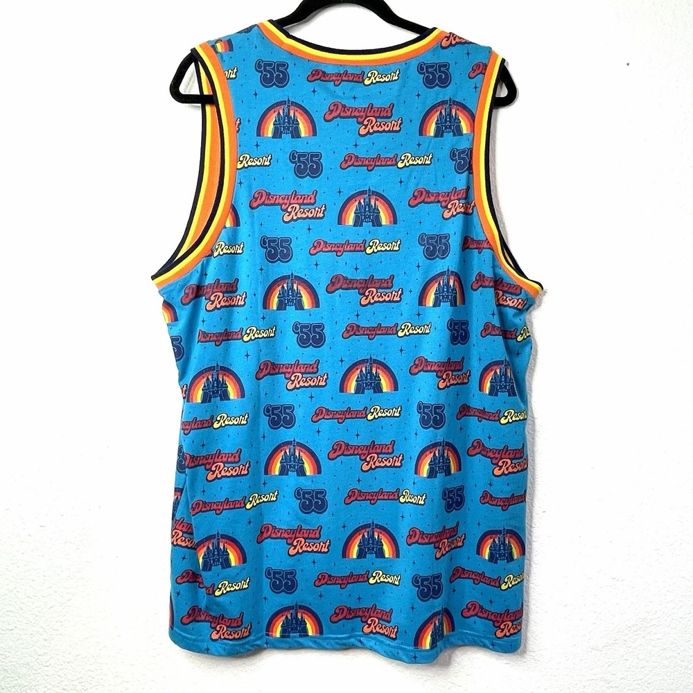 Disney Parks '71 Rainbow Logo Tank Top Blue Sleeveless Shirt XL Unisex - Picture 7 of 9